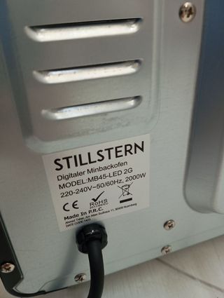Horno eléctrico Stillstern 45L - 2000W