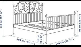 Estructura Cama Leirvik Blanca + Somier