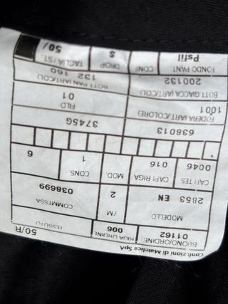 Traje de chaqueta Armani negro