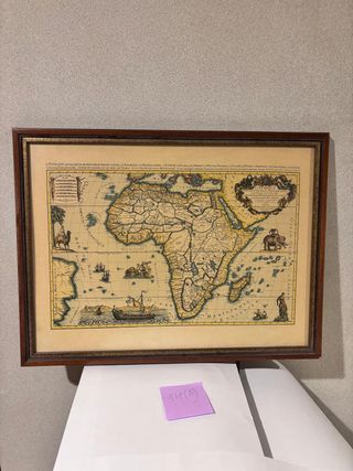 Mapa decorativo África enmarcado