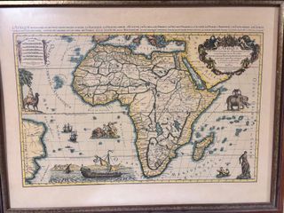 Mapa decorativo África enmarcado
