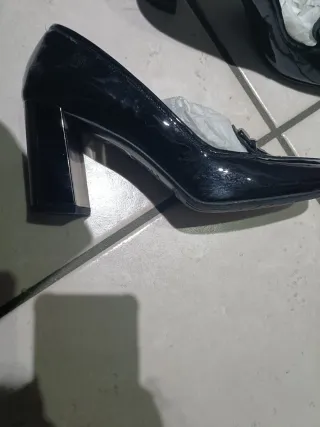 Scarpe Albano Nere Vernice Tacco