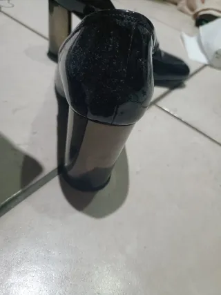 Scarpe Albano Nere Vernice Tacco