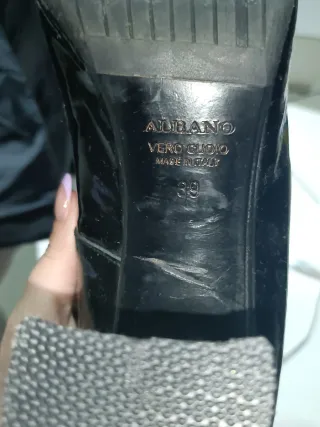 Scarpe Albano Nere Vernice Tacco
