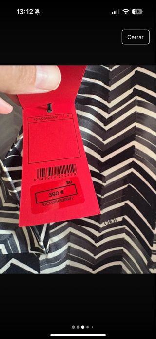 Blusa Carolina Herrera Zigzag Negra y Blanca