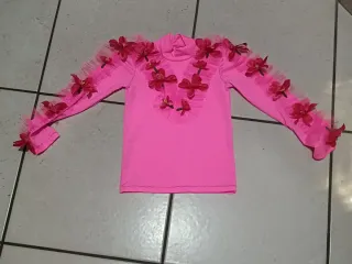 Tutù rosa con fiori