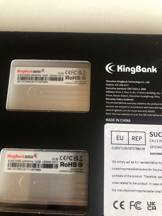 Memoria RAM DDR5 32GB (2x16GB) 6000MHz CL26