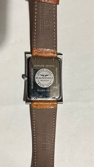 Reloj Sandoz Rectangular Correa Marrón