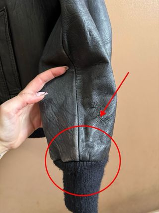 Bomber  de cuero negra