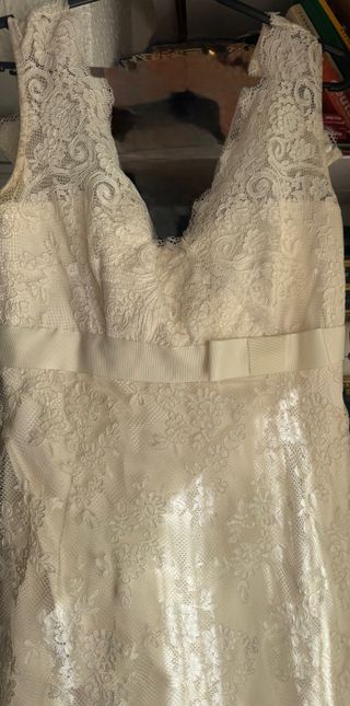 Vestido de Novia Encaje Blanco De Joaquim verdu