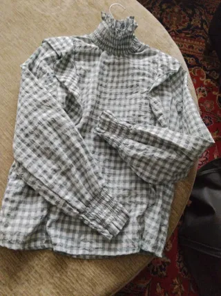 Camisa See iou cuadros gris y blanco