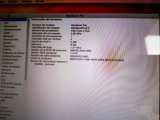 MacBook Pro 13 2009 Plata