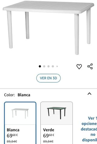 Mesa plástico RESOL Olot 140x90cm