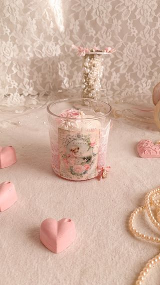 Candela artigianale Lovely Hibiscus