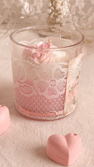 Candela artigianale Lovely Hibiscus