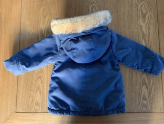 Giacca Parka Bambino Blu con Cappuccio