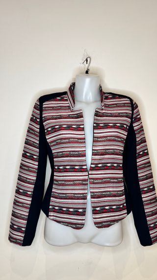 Giacca Blazer Orsay Stile Etnico a Righe Taglia M