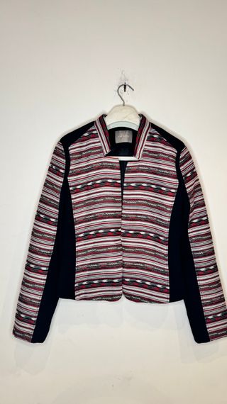 Giacca Blazer Orsay Stile Etnico a Righe Taglia M