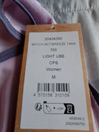 Camiseta tirantes lila Asics mujer nueva