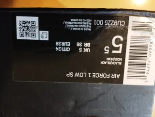 Nike Air Force One Talla 38 Negras