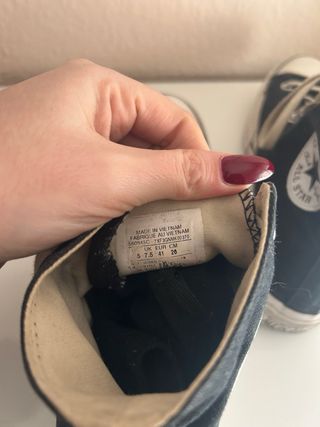 Converse plataforma negras talla 41