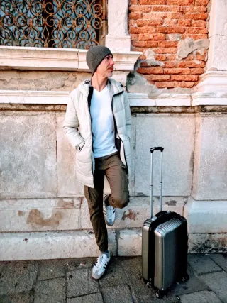 Abrigo Scalpers impermeable blanco Talla S