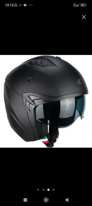 Casco Moto CGM Rush Negro Mate. Talla L.