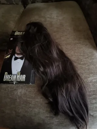 Peluca larga castaño oscuro Milano Victor