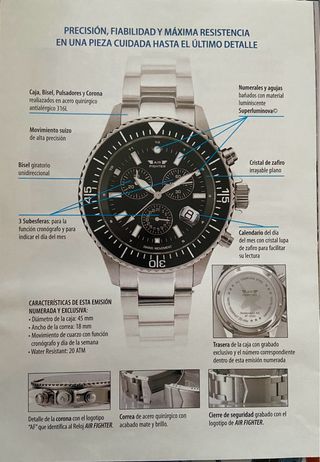 Reloj Cronógrafo Air Fighter Hombre
