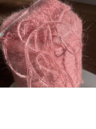 Filato Mohair Rosa Glitter