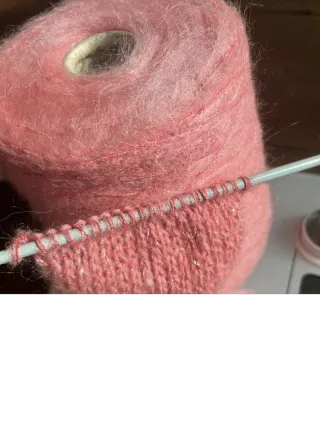 Filato Mohair Rosa Glitter