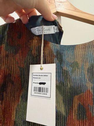 Vestido largo con brillo