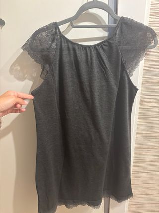 Camisón Woman'secret gris encaje