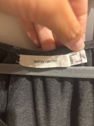 Camisón Woman'secret gris encaje