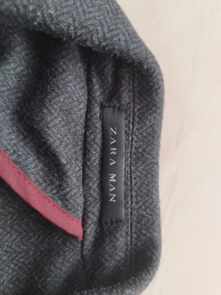 Abrigo Zara Hombre Talla 38 Gris