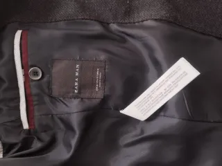 Abrigo Zara Hombre Talla 38 Gris