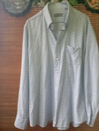 Camisa de hombre a cuadros azul