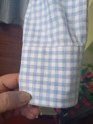 Camisa de hombre a cuadros azul