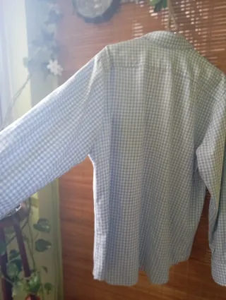 Camisa de hombre a cuadros azul