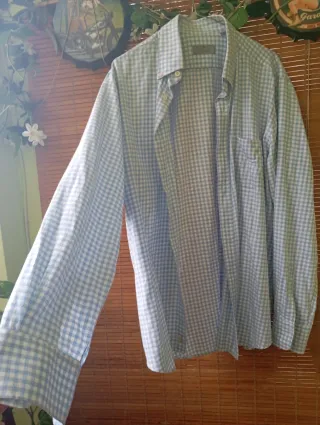 Camisa de hombre a cuadros azul