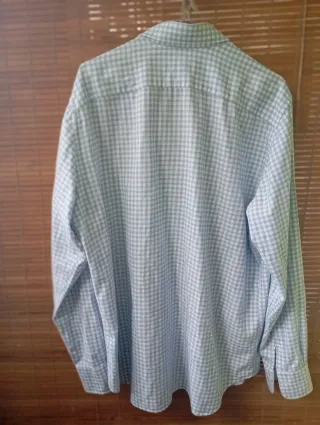 Camisa de hombre a cuadros azul