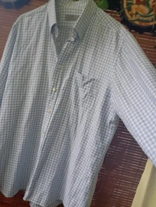 Camisa de hombre a cuadros azul