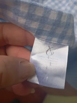 Camisa de hombre a cuadros azul