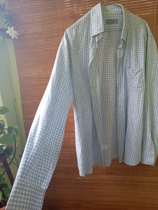 Camisa de hombre a cuadros azul