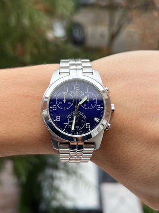 Reloj Tissot Cronógrafo Azul Plata