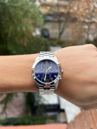 Reloj Tissot Cronógrafo Azul Plata