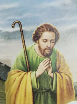 Lámina Nacimiento Jesús en Tabla Madera