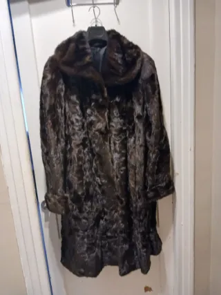 Abrigo de visón marrón