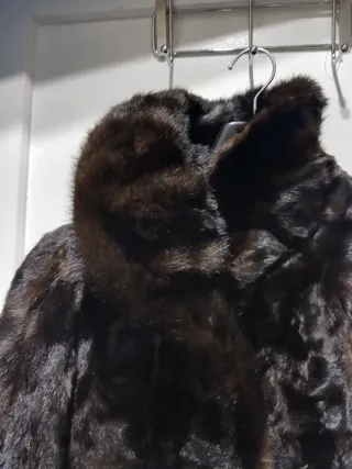 Abrigo de visón marrón