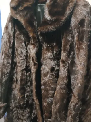 Abrigo de visón marrón